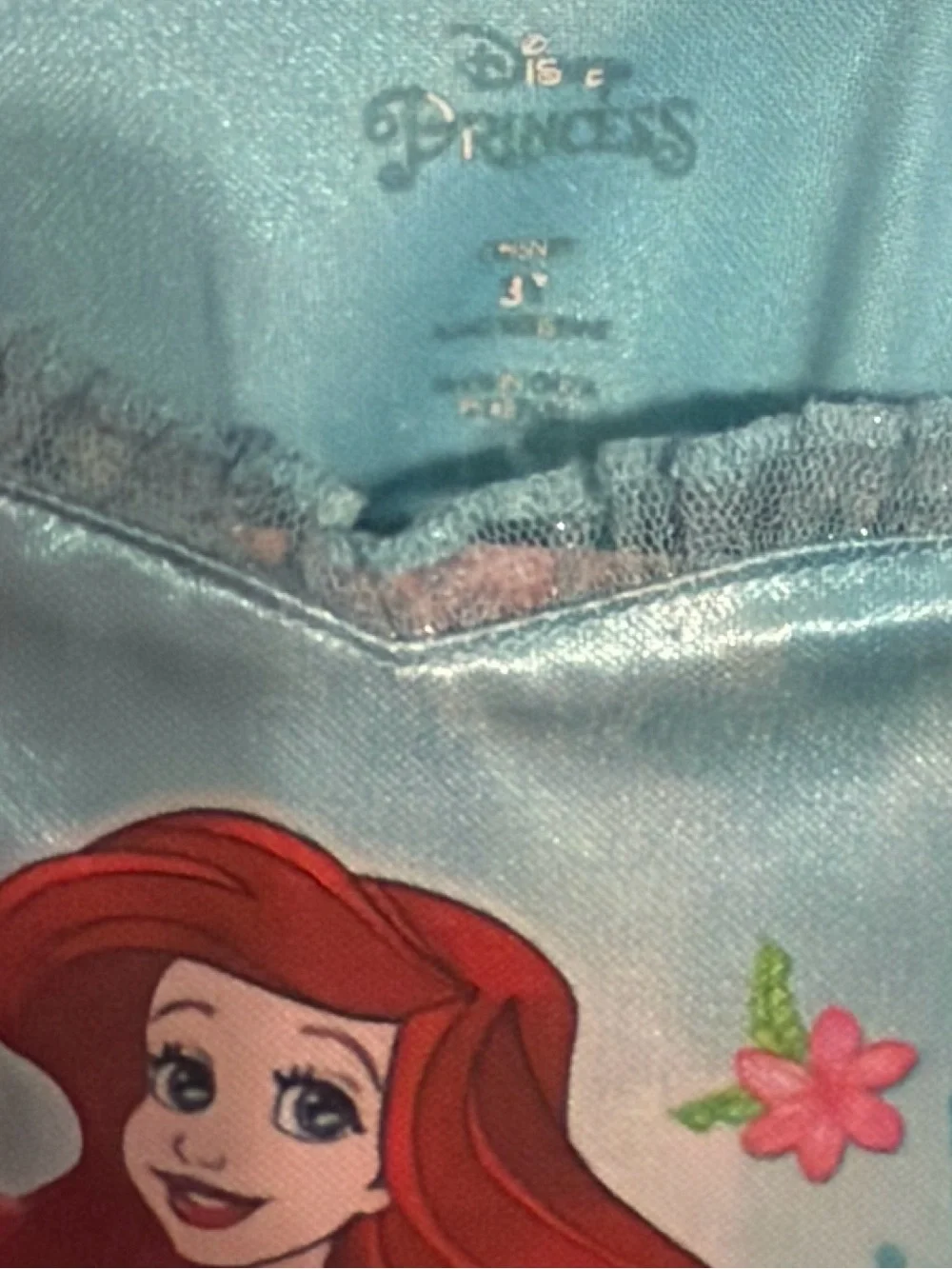Disney Princess Ariel Little Mermaid Dress Costume Blue Tulle Size 3T - Picture 3 of 4